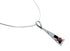 Navajo Sterling Silver Coral 18-1/8" Italian Snake Chain Pendant Necklace Set AX127464